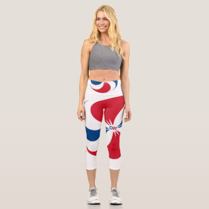 Dominican Republic Red, White & Blue Legging