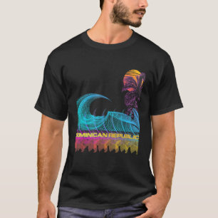 Dominican Republic Retro 80s Style Vintage Vapor T-Shirt