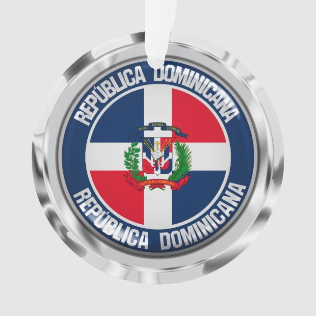 Dominican Republic Round Emblem Ornament (Front)