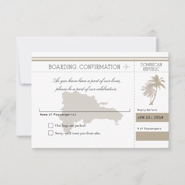 Dominican Republic RSVP Palm Tree (Front)