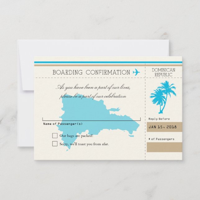 Dominican Republic RSVP Palm Tree (Front)