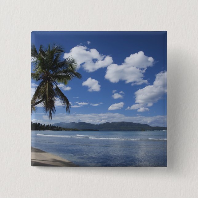 Dominican Republic, Samana Peninsula, Las 4 Pinback Button (Front)