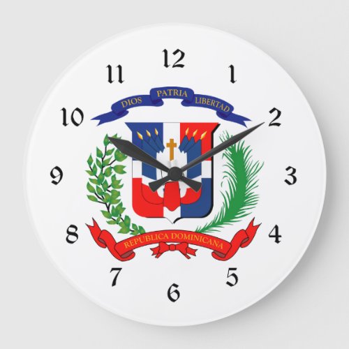 Dominican Republic _ Seal _ Flag _ Symbol  Large Clock