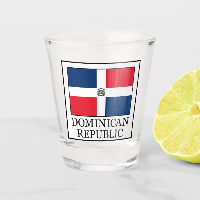 Dominican Republic Shot Glass (Front)