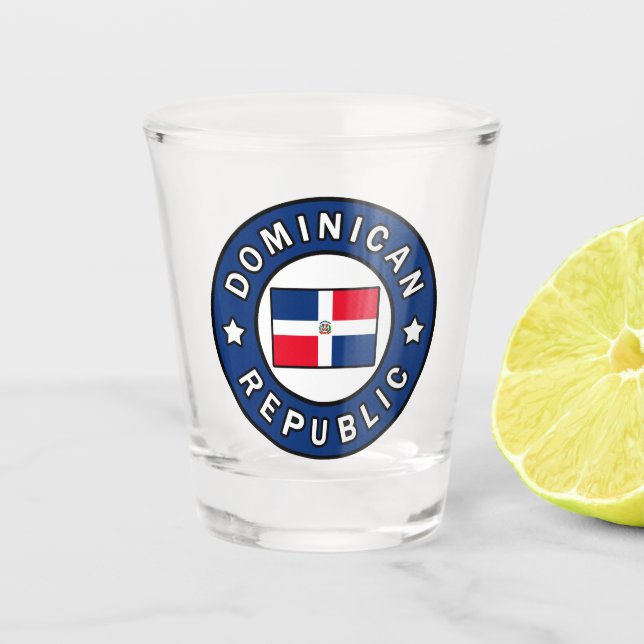 Dominican Republic Shot Glass (Front)