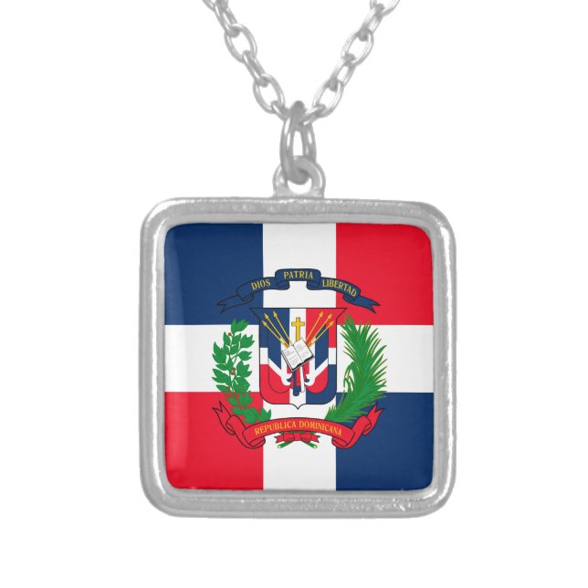 Dominican Republic Silver Plated Necklace (Front)