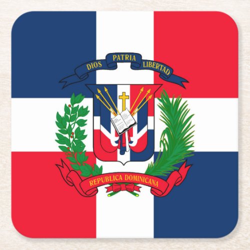Dominican Republic Square Paper Coaster