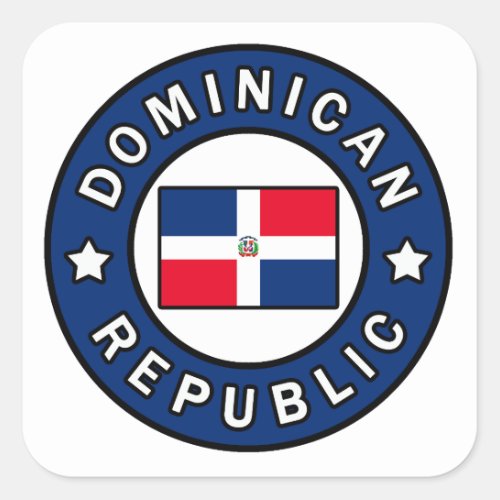 Dominican Republic Square Sticker