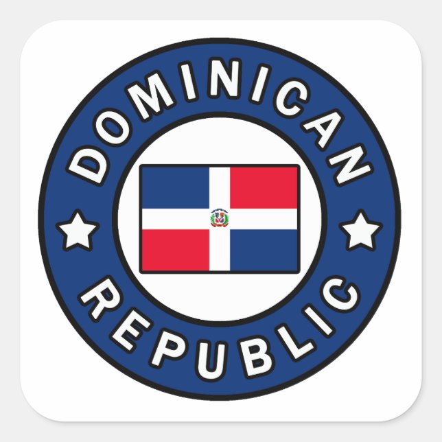 Dominican Republic Square Sticker (Front)