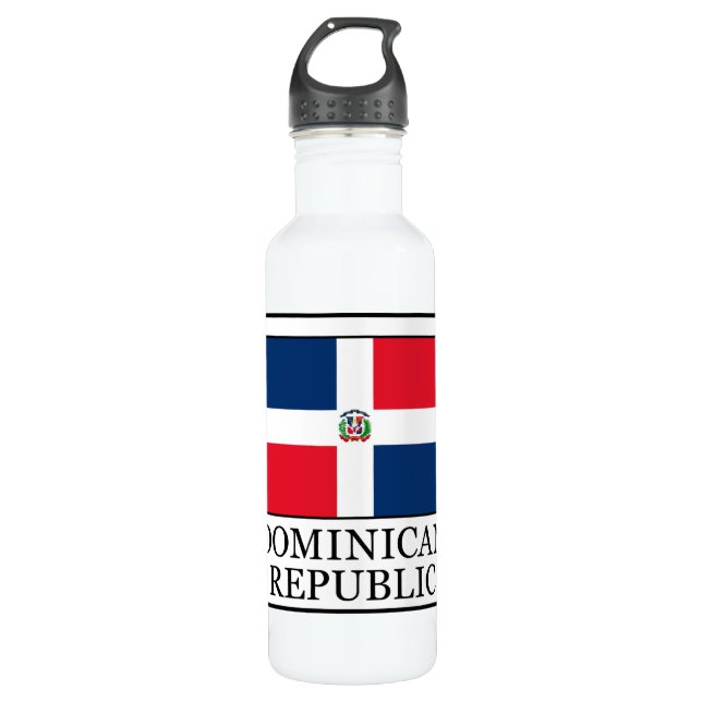Dominican Republic Stainless Steel Water Bottle (Front)