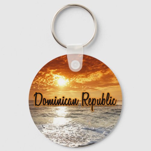 Dominican Republic sunset Keychain