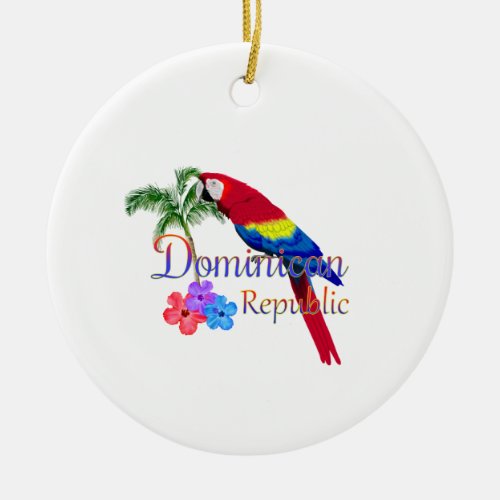 Dominican Republic Tropical Ceramic Ornament