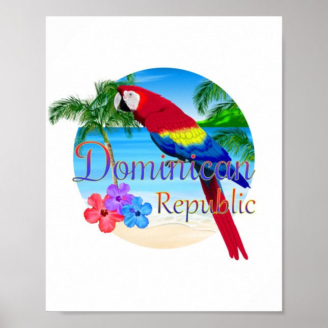 Dominican Republic Tropical Poster (Front)