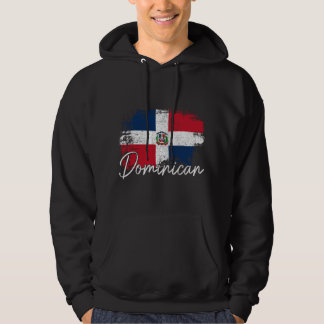 Dominican Republic Vintage Flag Dominican Pride Ro Hoodie