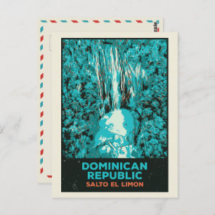 Dominican Republic Waterfalls, Salto El Limon Post Postcard