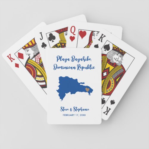 Dominican Republic Wedding Favor Any Color Playing Cards