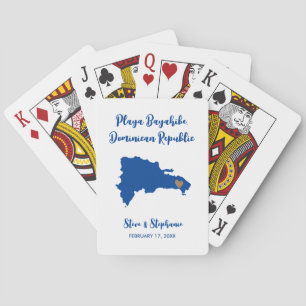 Dominican Republic Wedding Favor, Any Color Poker Cards