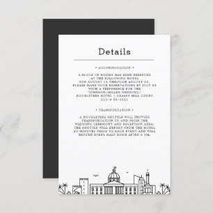 Dominican Republic Wedding Guest Details Invitation