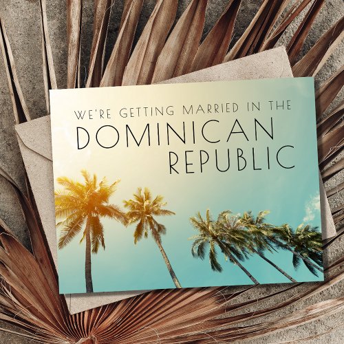 Dominican Republic Wedding Save the Date  Announcement