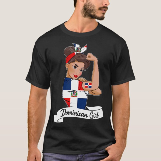 Dominicana Girl Flag RD Dominican Republic Women P T-Shirt (Front)