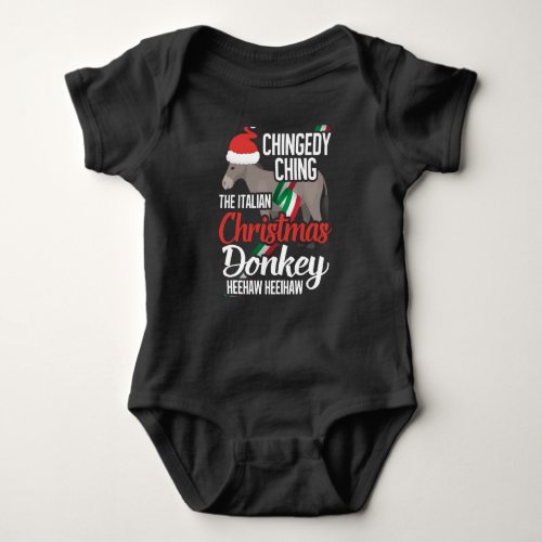 Dominick The Christmas Donkey Italian Christmas Do Baby Bodysuit