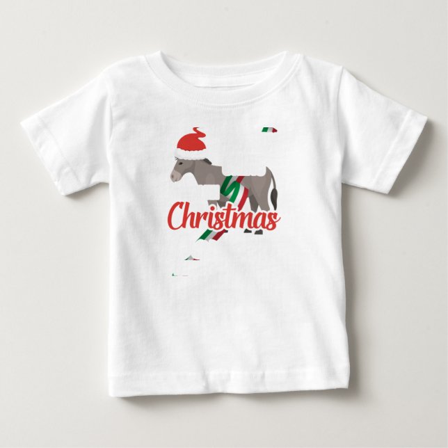 Dominick The Christmas Donkey Italian Christmas Do Baby T-Shirt (Front)