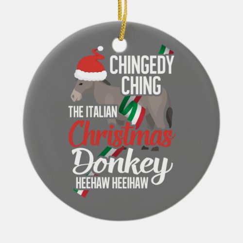 Dominick The Christmas Donkey Italian Christmas Do Ceramic Ornament