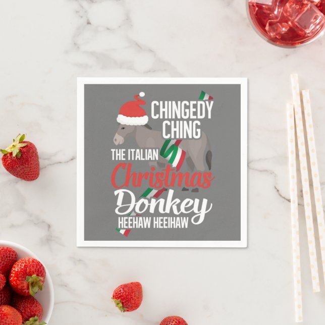 Dominick The Christmas Donkey Italian Christmas Do Napkins (Insitu)