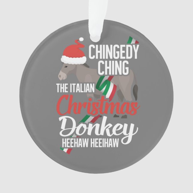 Dominick The Christmas Donkey Italian Christmas Do Ornament (Front)