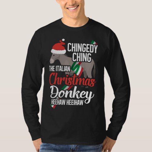 Dominick The Christmas Donkey Italian Christmas Do T_Shirt