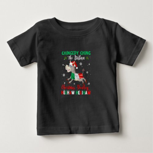 Dominick The Christmas Donkey_Italian Donkey Baby T_Shirt