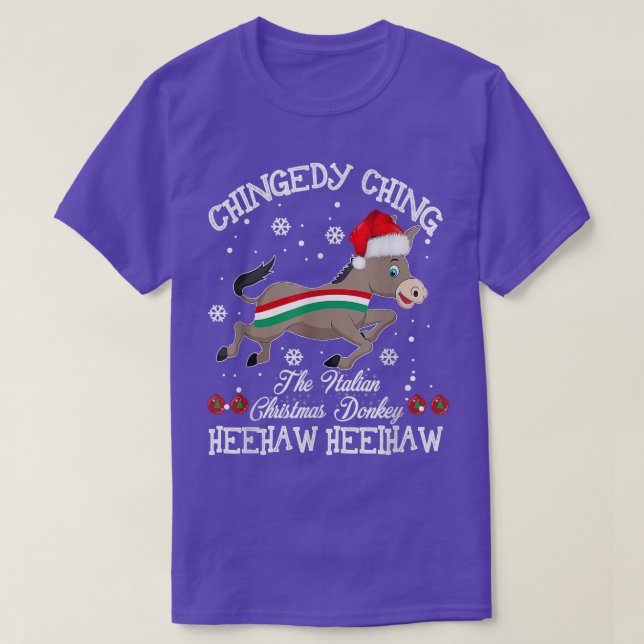 Dominick The Christmas Donkey Italian Donkey Chris T-Shirt (Design Front)