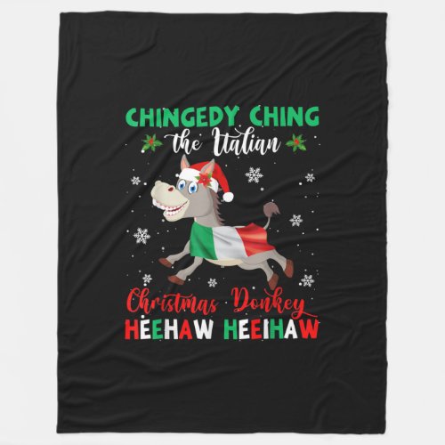 Dominick The Christmas Donkey_Italian Donkey Fleece Blanket