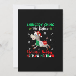Dominick The Christmas Donkey-Italian Donkey Holiday Card