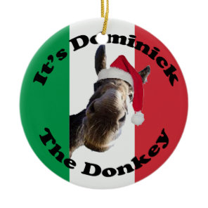 dominick the donkey ceramic ornament
