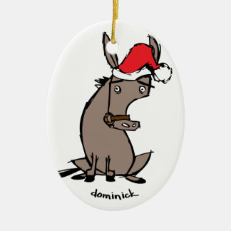 Dominick the Donkey Ceramic Ornament
