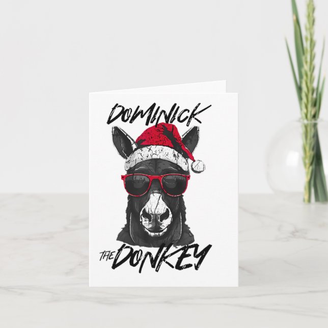 Dominick The Donkey Funny Christmas Italian Christ Card (Front)