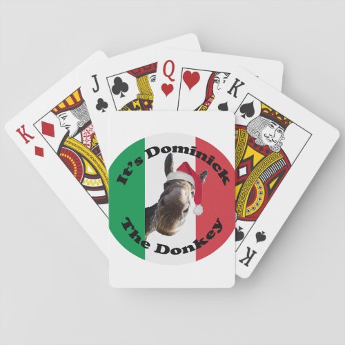 dominick the donkey playing cards