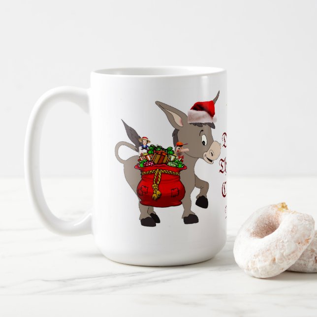 Dominick The Italian Christmas Donkey Coffee Mug (With Donut)