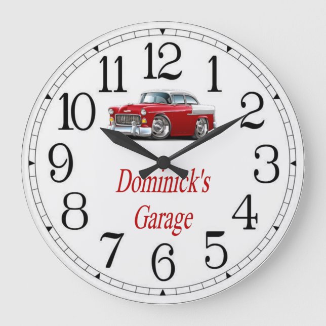 Dominick's Classic Car Garage Large Clock (Front)