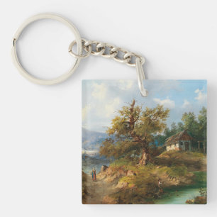 Dominik Schufried A Mountainous Landscape with... Keychain