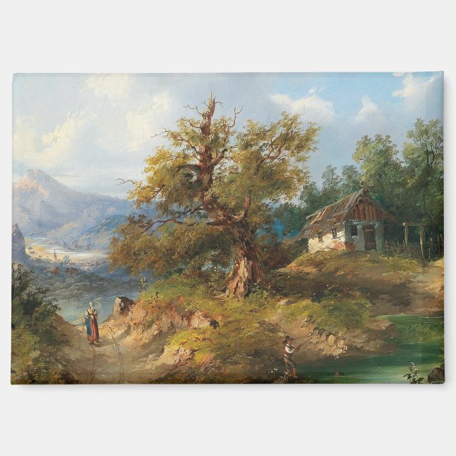Dominik Schufried A Mountainous Landscape with...  Magnet (Front)