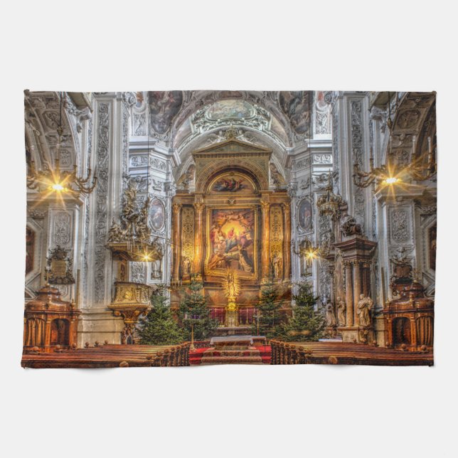 Dominikanerkirche St. Maria Rotunda Kitchen Towel (Horizontal)