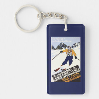 Dominion Ski Championship Poster Keychain