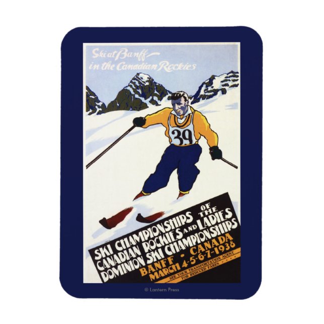 Dominion Ski Championship Poster Magnet (Vertical)
