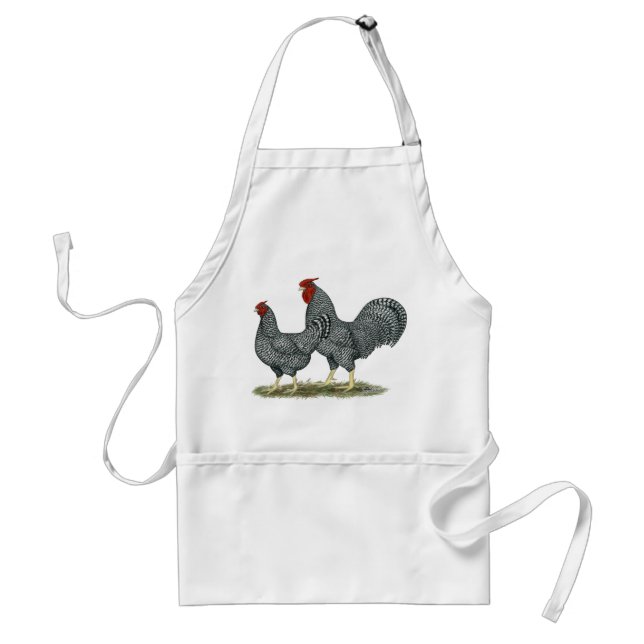 Dominique Chickens Adult Apron (Front)