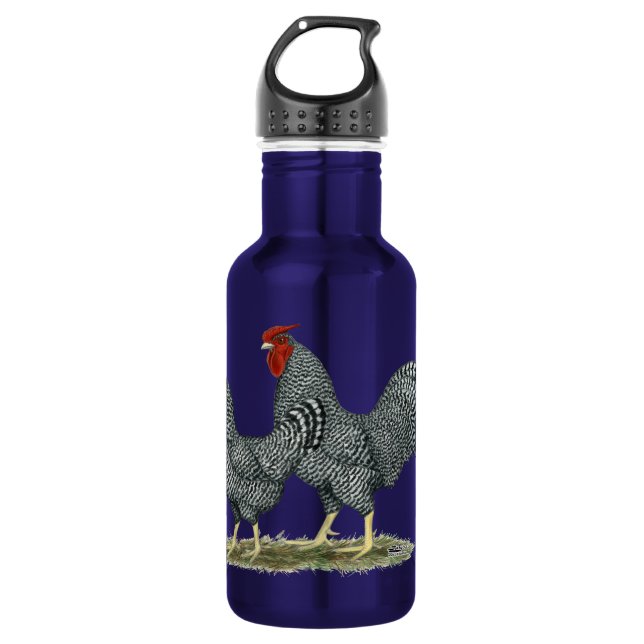 Dominique Chickens Stainless Steel Water Bottle (Front)