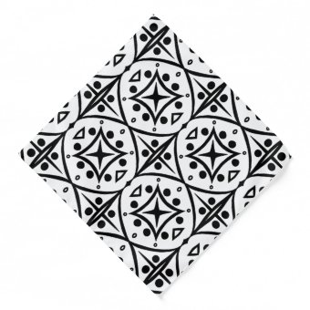 Dominno Pattern Hand Drawn Tile Bandana | Zazzle