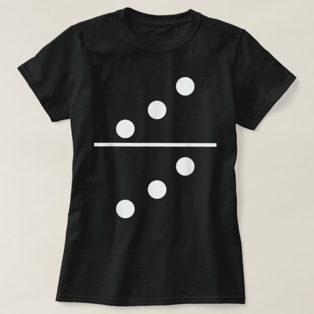 Domino 3 and 3 Matching Halloween Group Costumes 3 T-Shirt (Design Front)