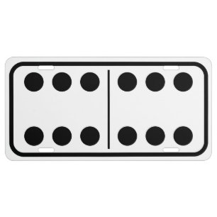 Domino 6 6  license plate